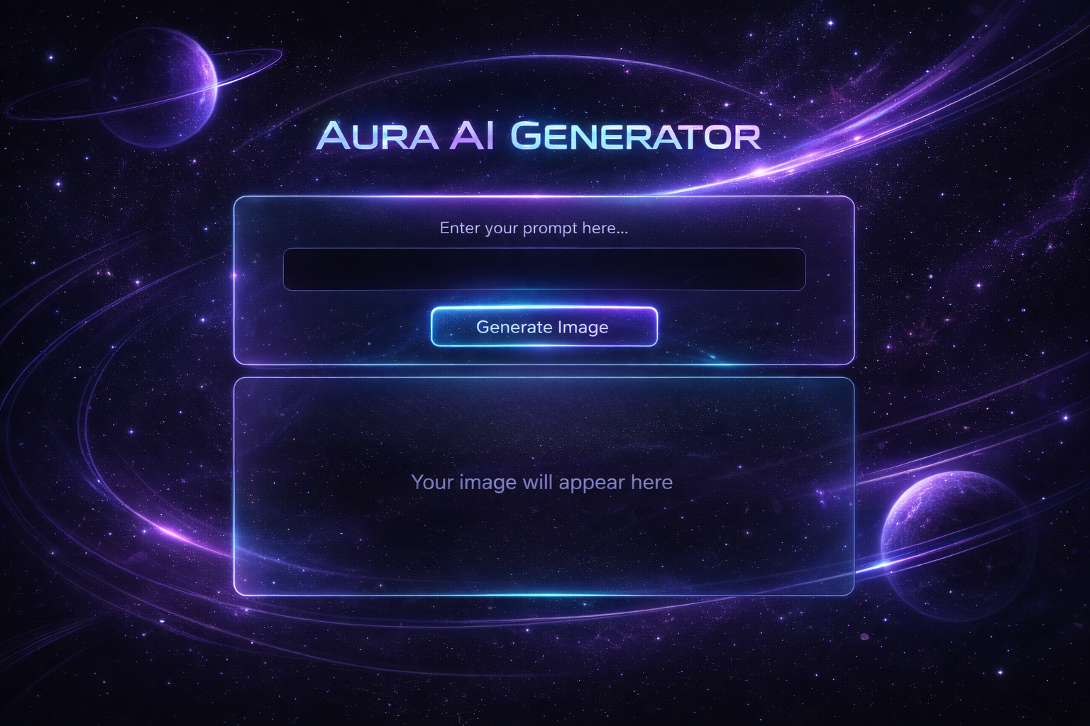 Aura Image Generator UI